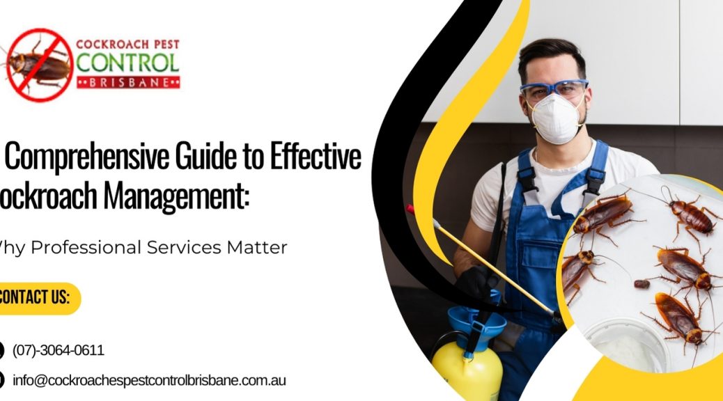 A Comprehensive Guide to Effective Cockroach Management: Why Professional Services Matter
